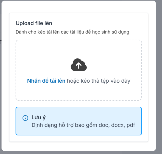 Popup Upload file lên
